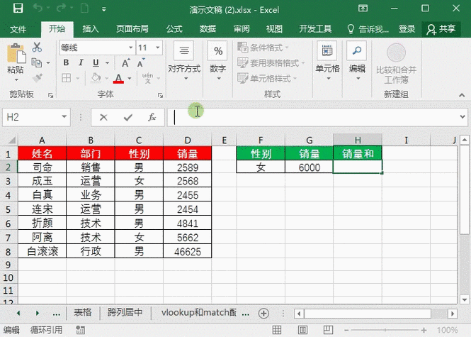 countifs使用方法
