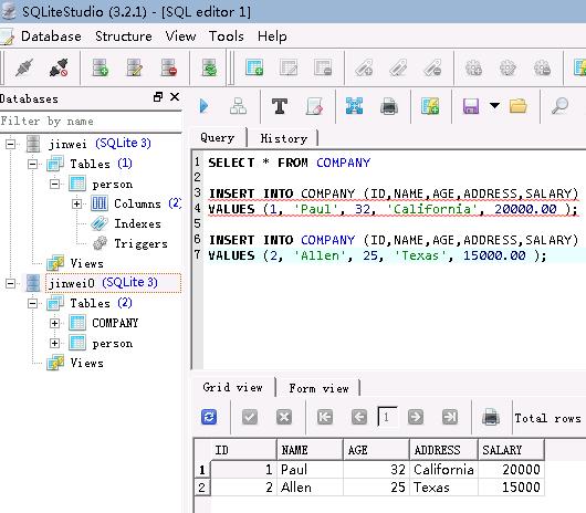 sqlite3使用方法