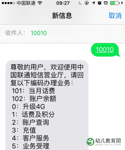 联通话费查询(10010怎么短信查话费)