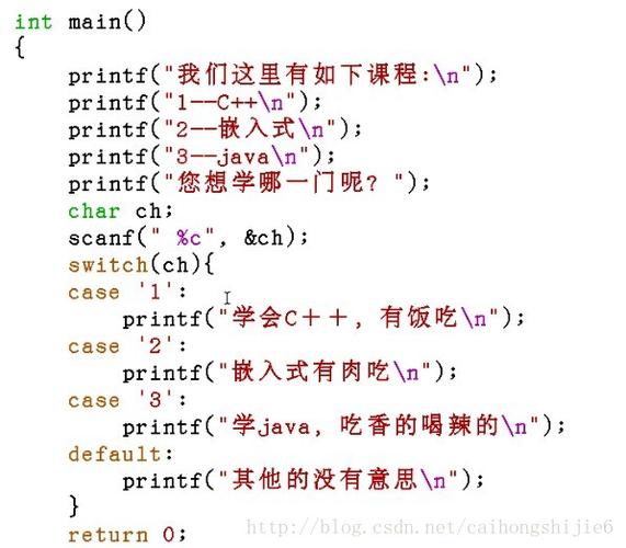 c语言switch函数怎么用
