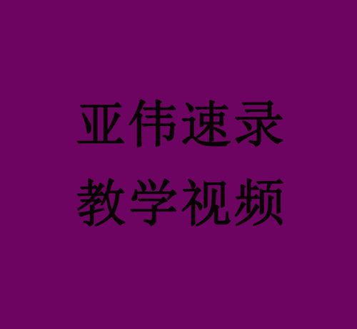 亚伟中文速录机(亚伟速记编码对照表)