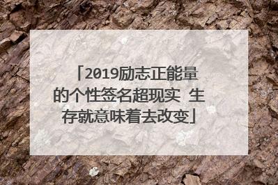 个性签名励志(三观超正的干净签名)